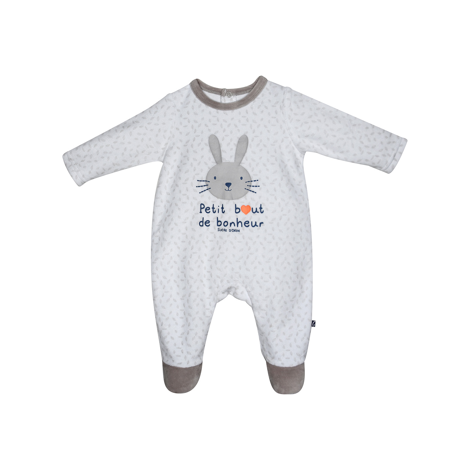Dors bien indy velours rase pont dos bebe, SUCRE D'ORGE