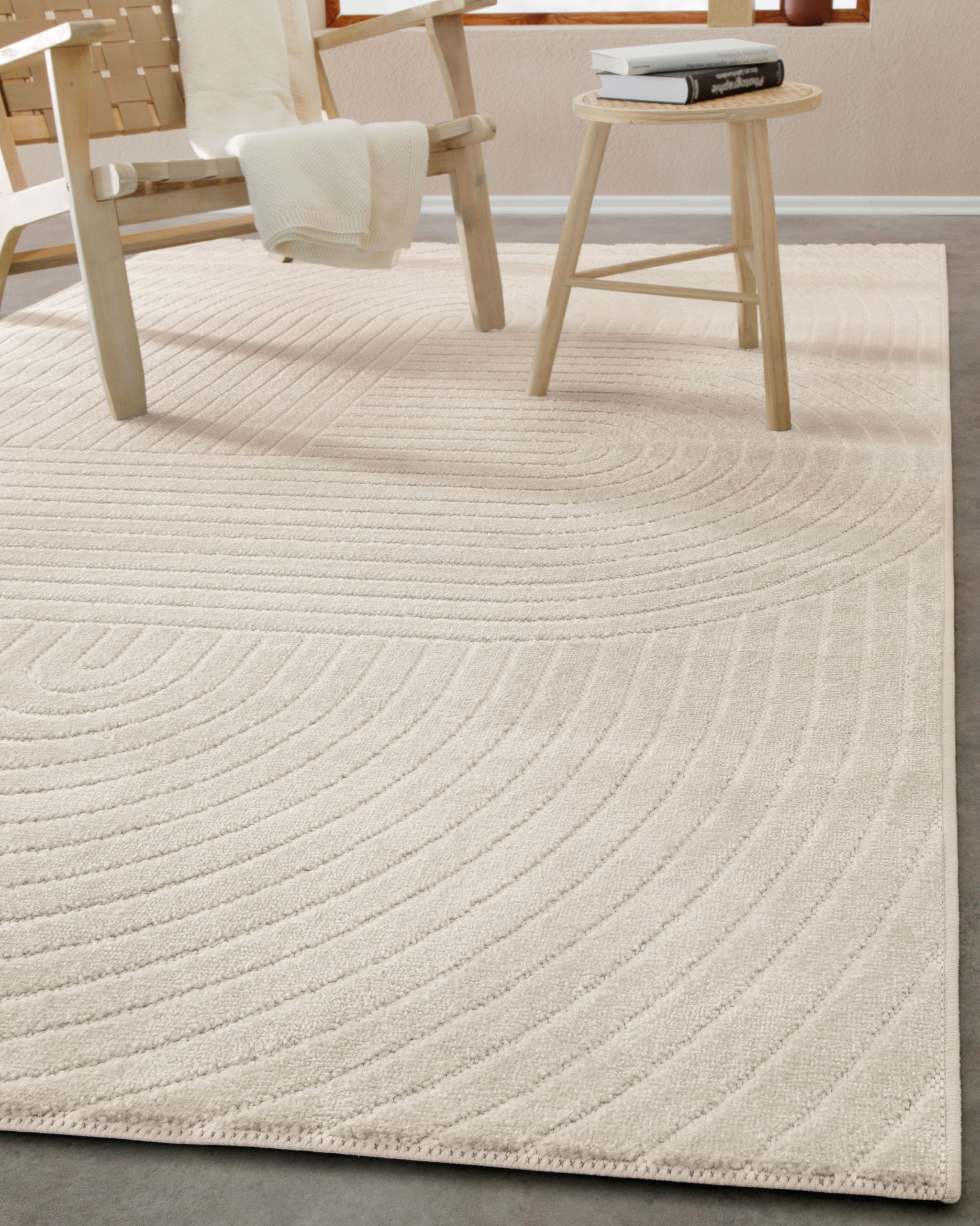 WECONhome Bacalar, tufté, tapis poils courts, motif rayures moderne, facile d'entretien, certifié OEKO-TEX® , Bacalar, WECON HOME