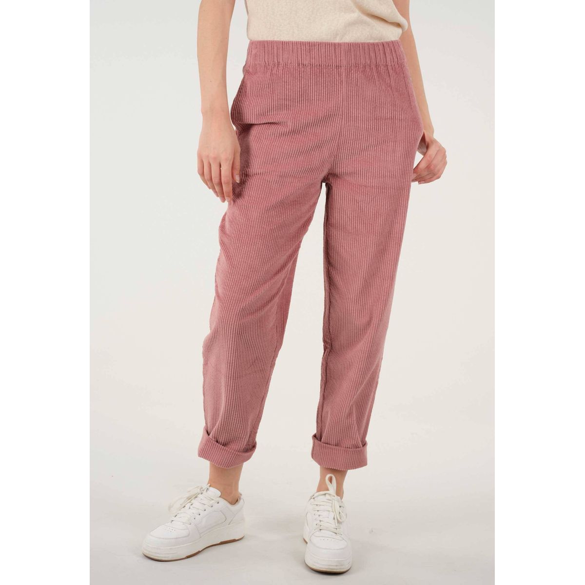 Pantalon velours rose discount femme