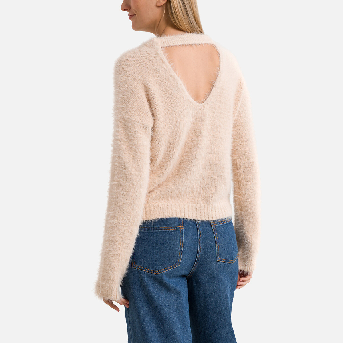 Pull En Maille Poilue Col Rond Vero Moda La Redoute