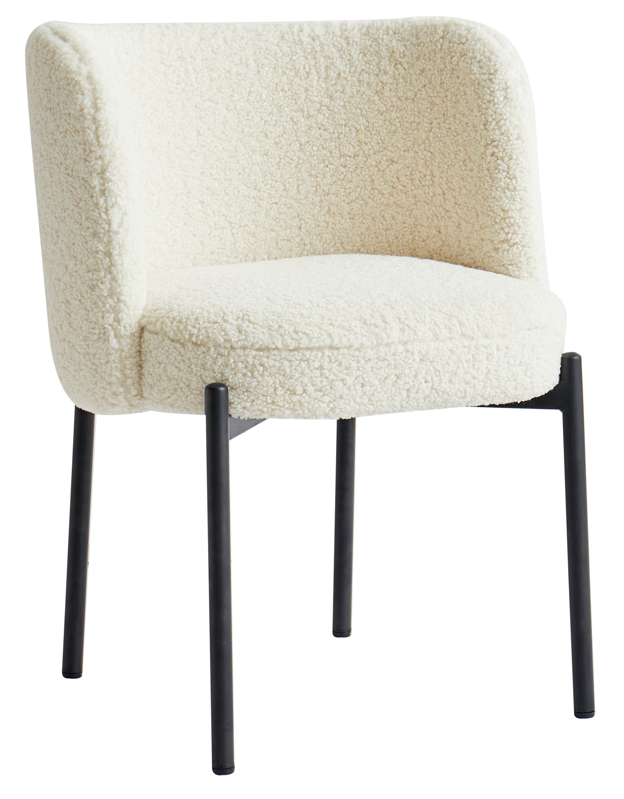Lot de 2 chaises, métal et bouclette, GRIMSTAD, NORDLYS