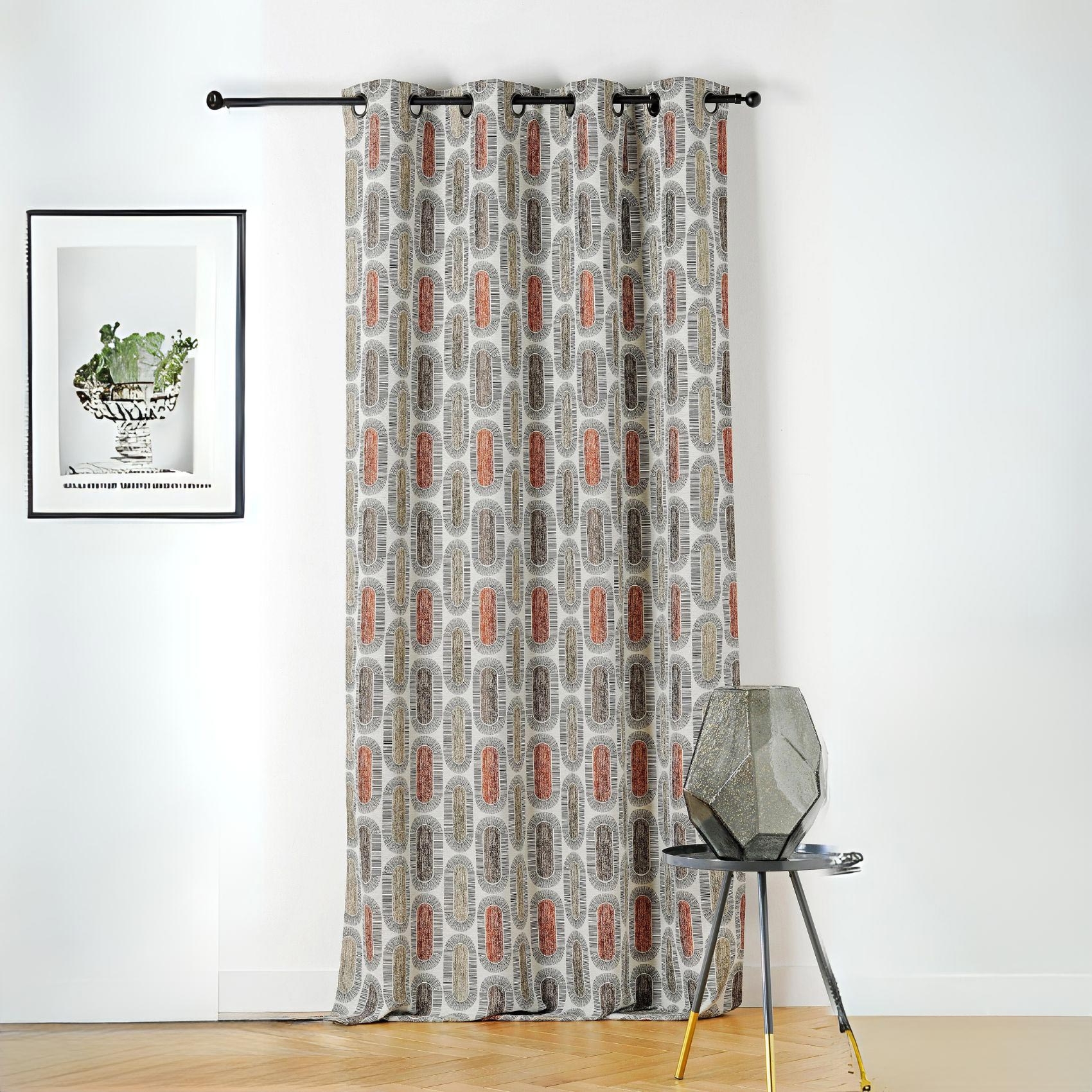 Rideau tamisant motifs rétro, LINDER