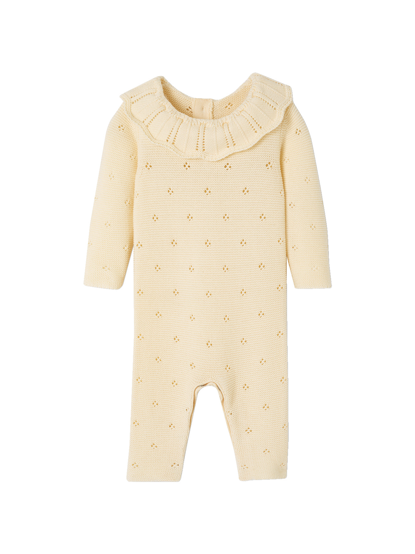 Combinaison naissance en tricot maille fantaisie, VERTBAUDET