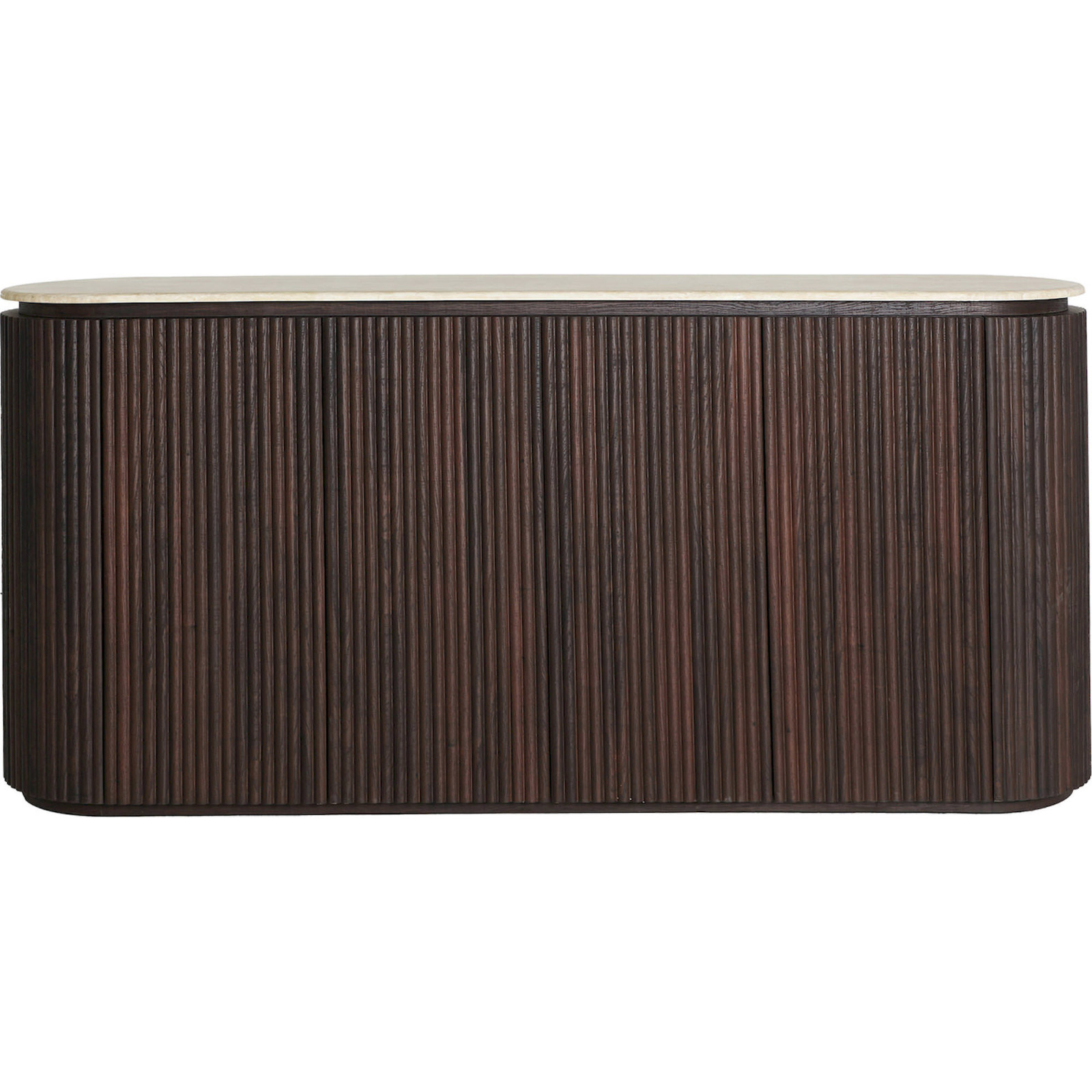 Buffet contemporain rainuré avec portes, RECOLLECTION
