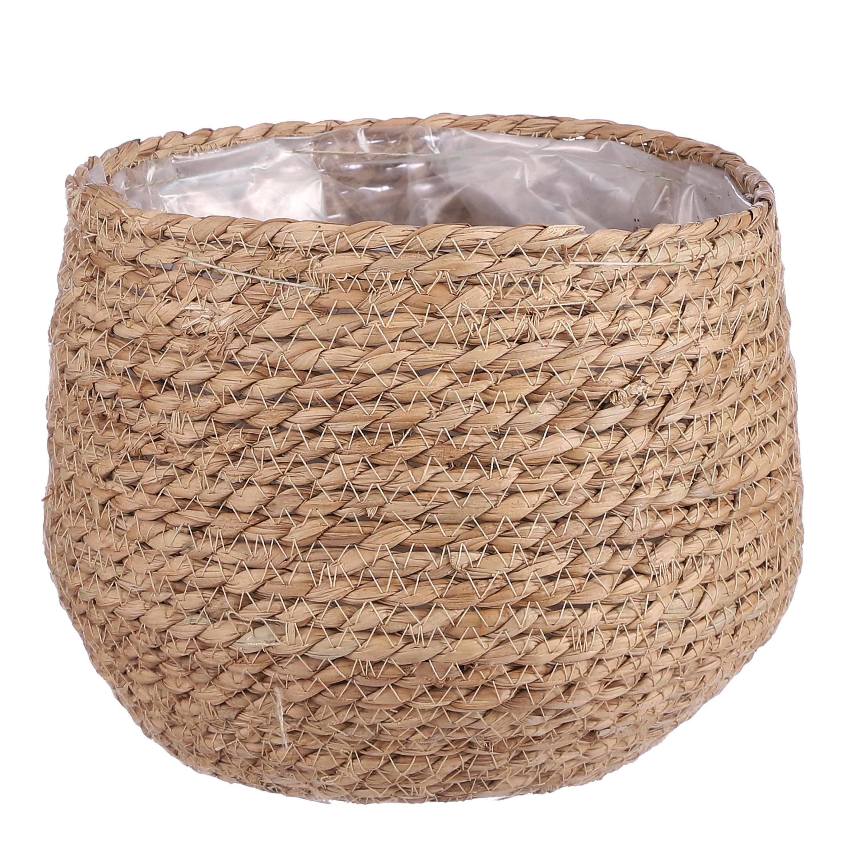 Panier à plantes en jonc de mer tressé Ø22 cm JORCK, MICA DECORATIONS