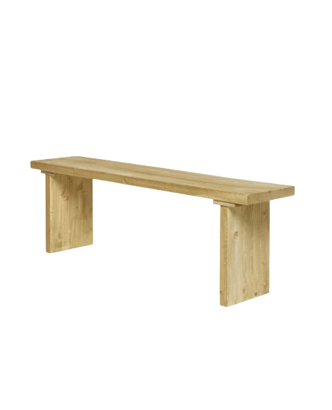 Banc de salle à manger en sapin massif marron clair, HANNUN