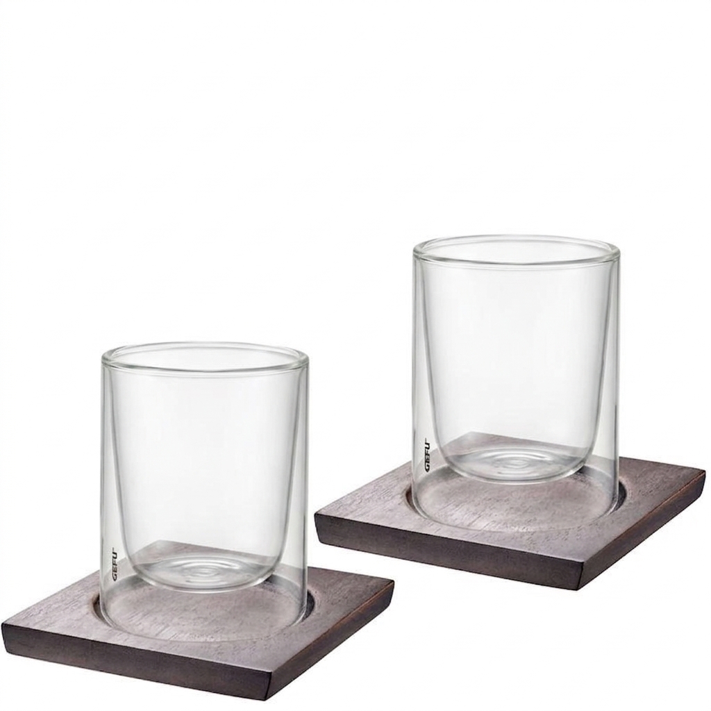 Set de verre Thermo MIRA, 2 pièces 235ml + Sous-verre MIRA, 2 pièces, GEFU