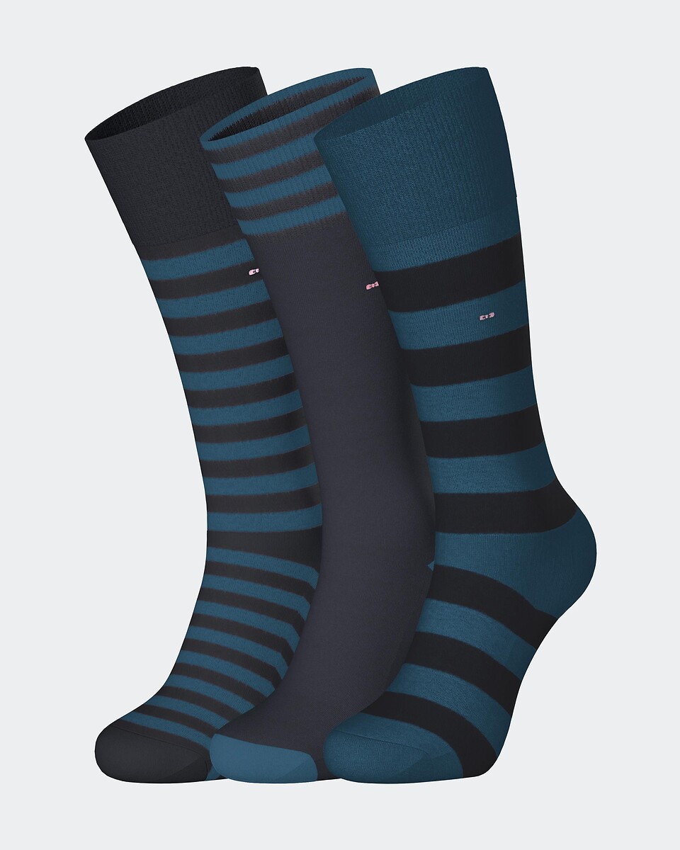 Lot de 3 paires de chaussettes hautes, motifs rayures, EDEN PARK