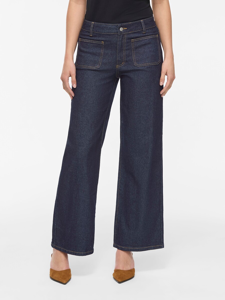 Wijde jeans met opgestikte zakken, VILA