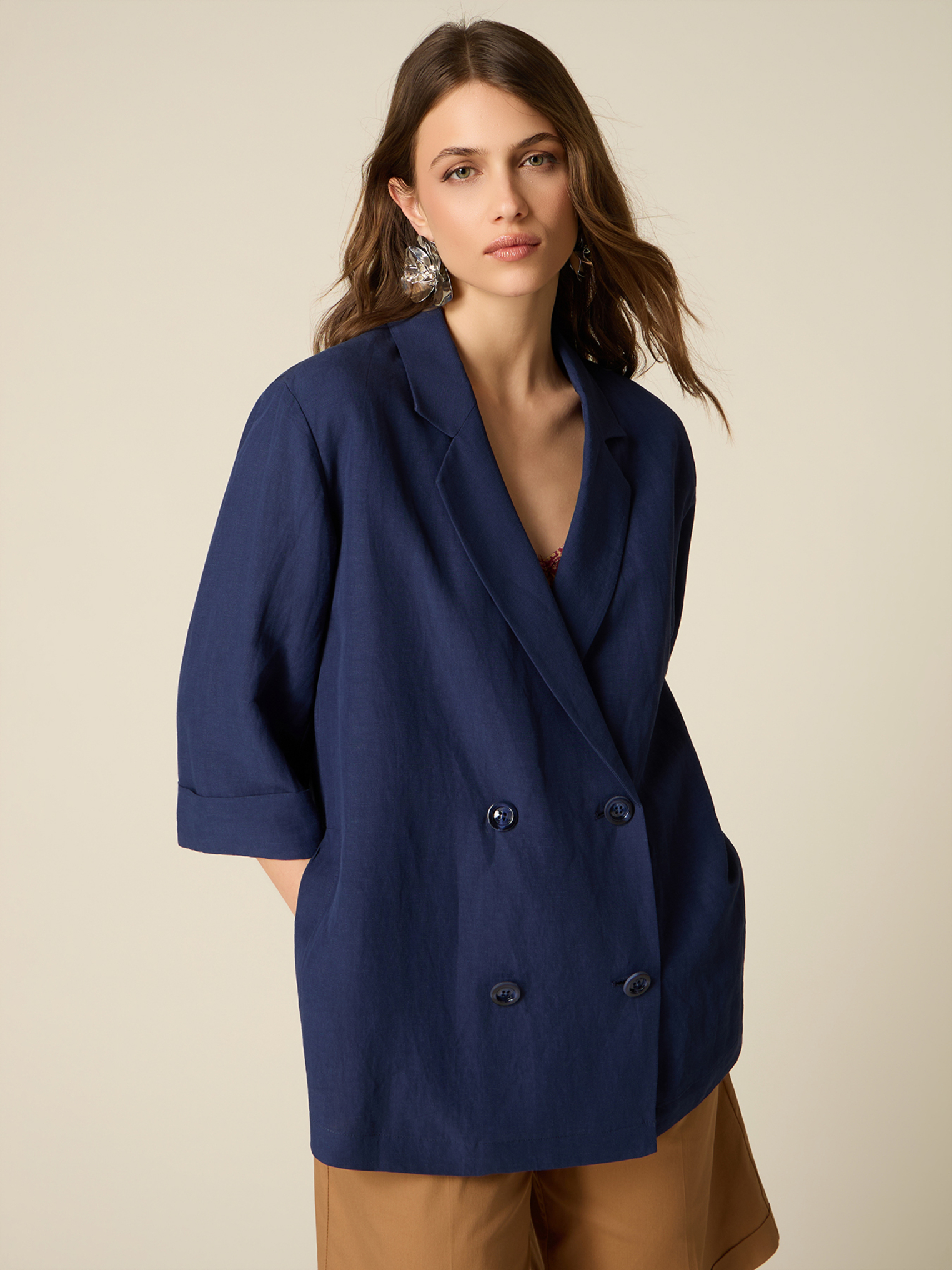 Veste déstructurée oversize double boutonnage, OLTRE