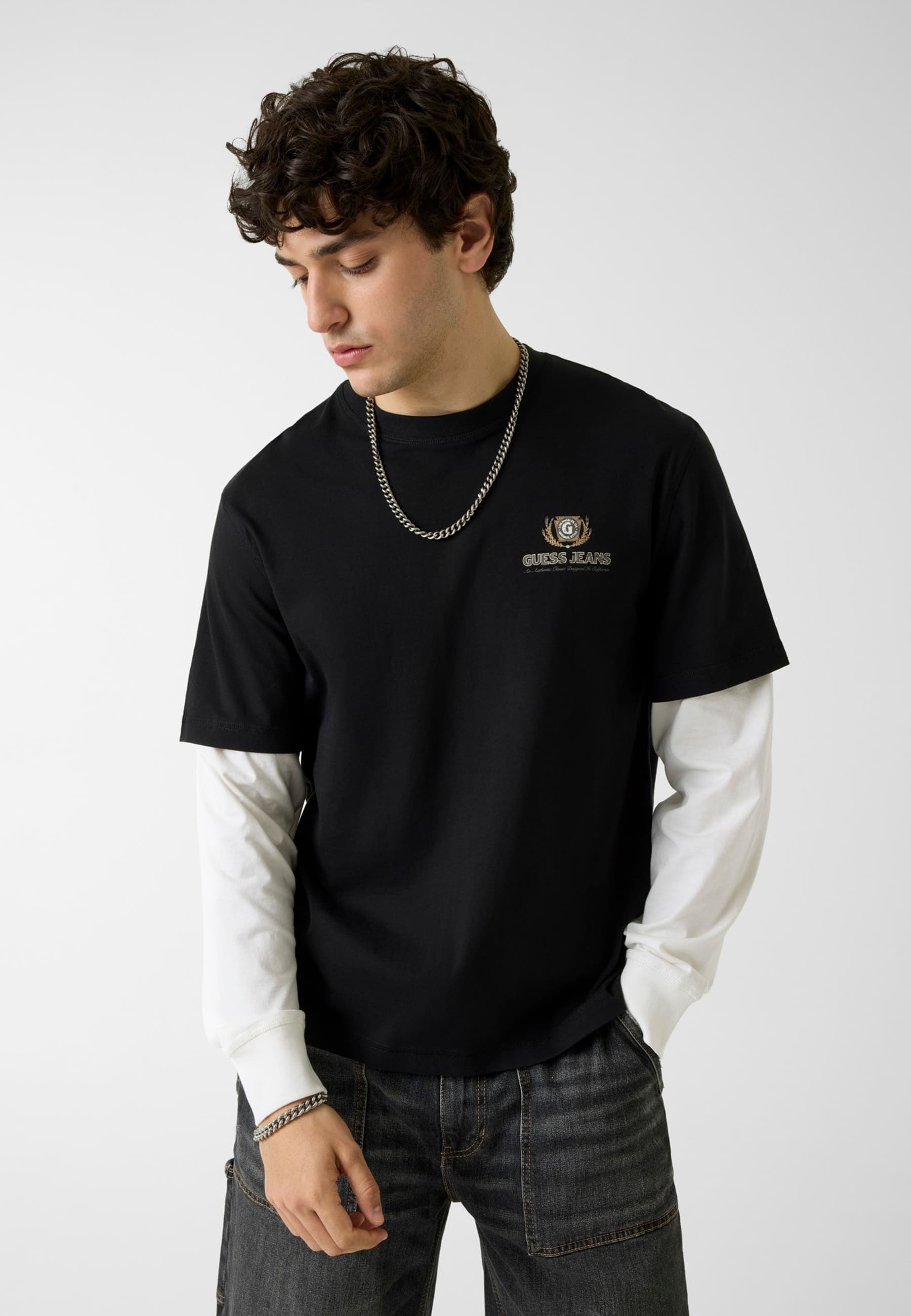 T-Shirt Avec Logo Imprimé, GUESS JEANS