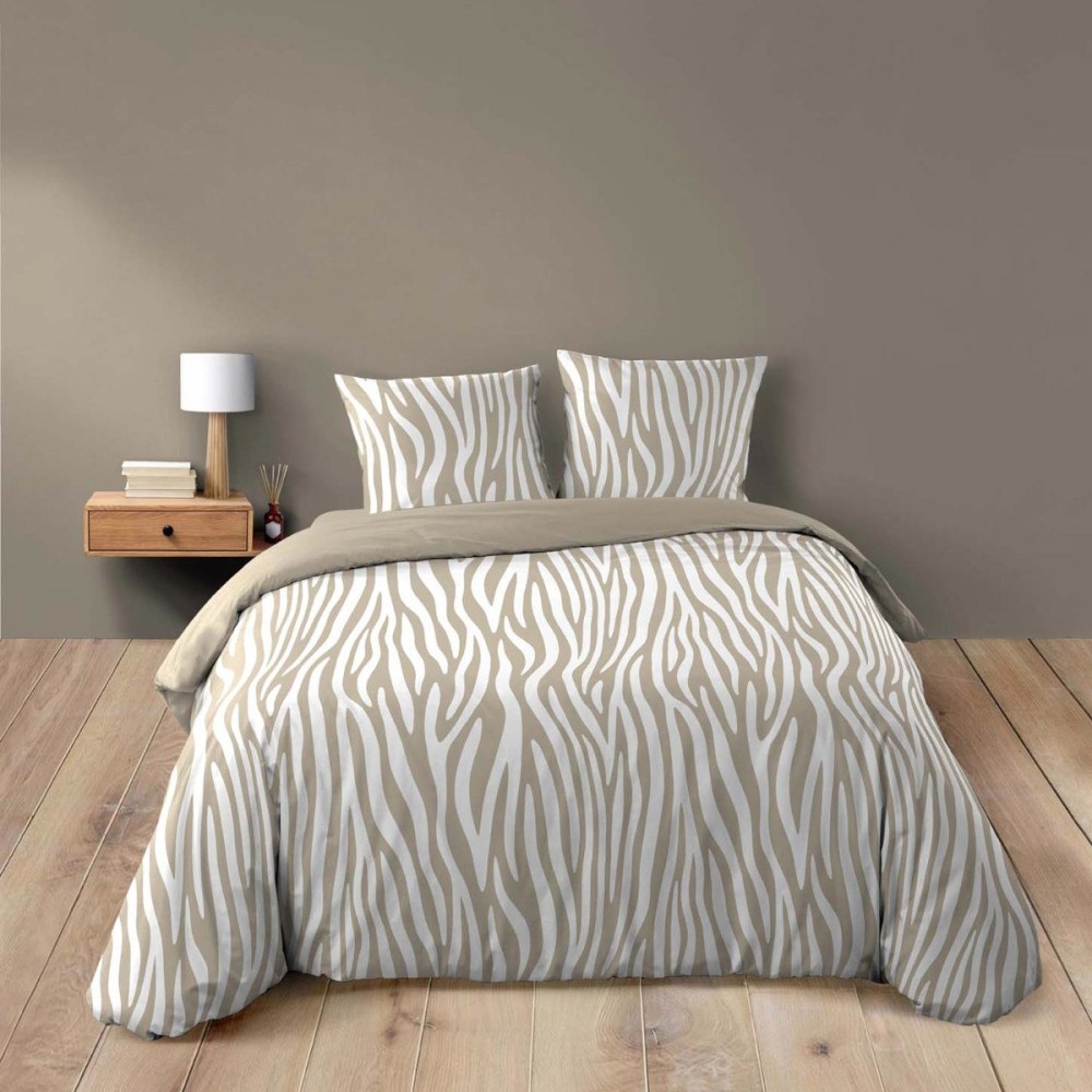 Housse de couette 240x220 + 2 taies 100% coton ZEBRIS, DECORATIE
