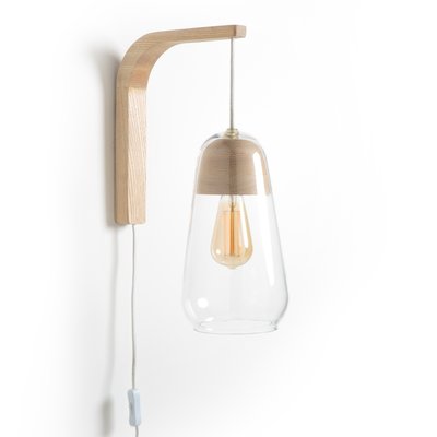 Nasoa Contemporary Wall Light in Glass & Wood LA REDOUTE INTERIEURS