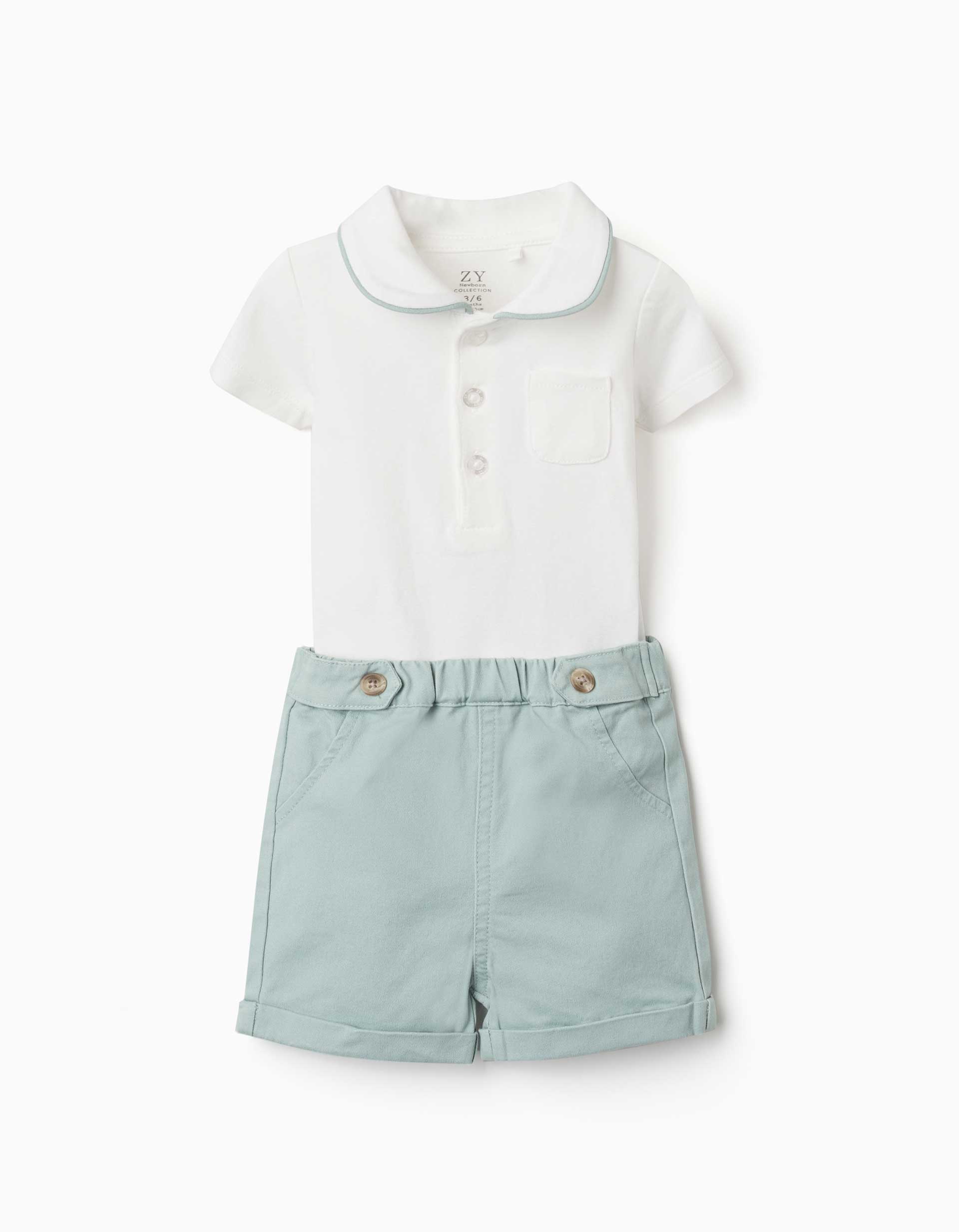 Ensemble body et short en coton, ZIPPY