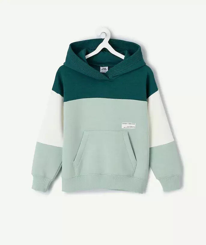Sweat avec capuche color block, en molleton, TAPE A L'OEIL