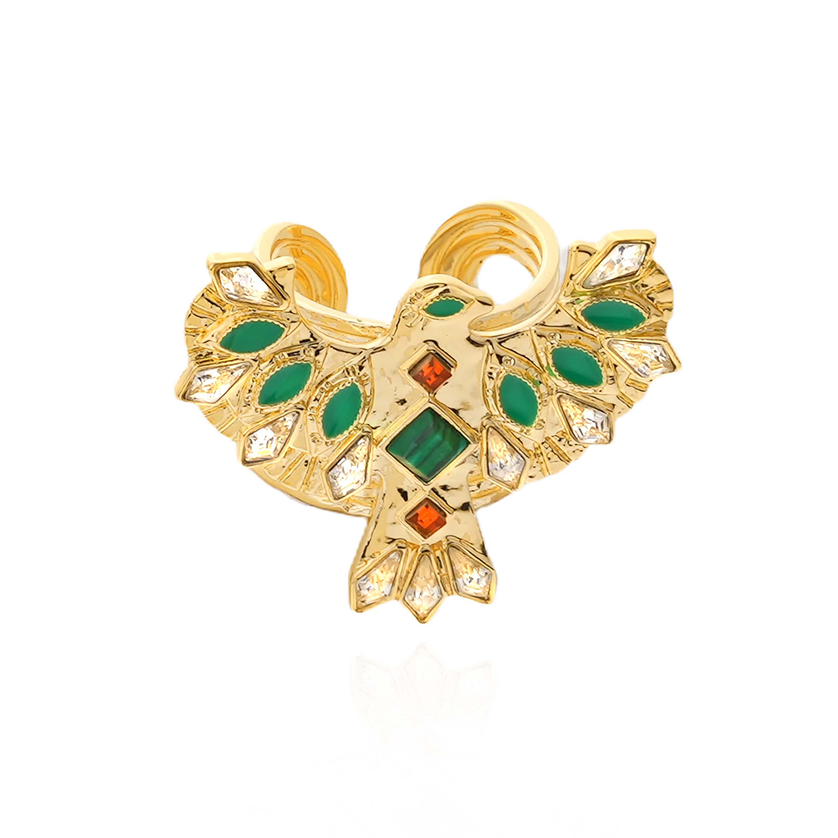 Bague ajustable avec cabochon central avec strass MANGROV, HIPANEMA