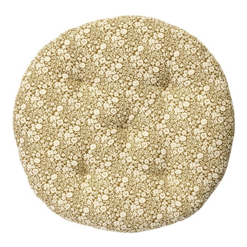Coussin de chaise rond coton floral, MADAM STOLTZ