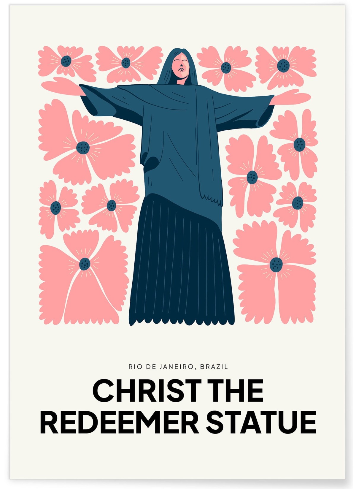Affiche Rio Statue du Christ Rédempteur, L'AFFICHERIE
