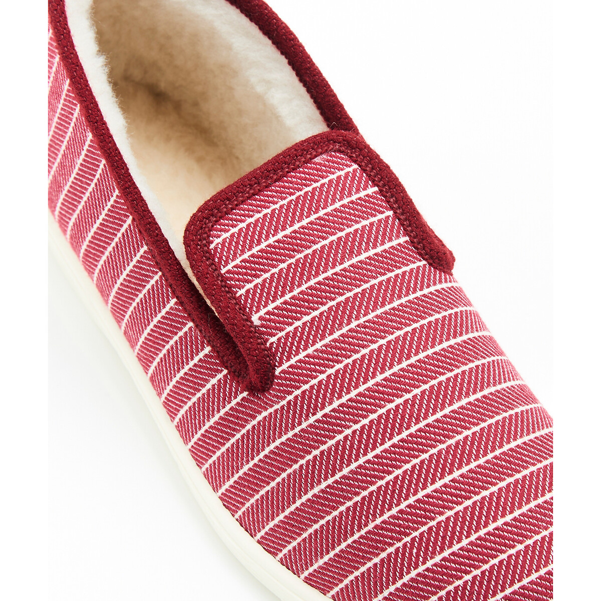 Thermolactyl striped full slippers pink Damart La Redoute