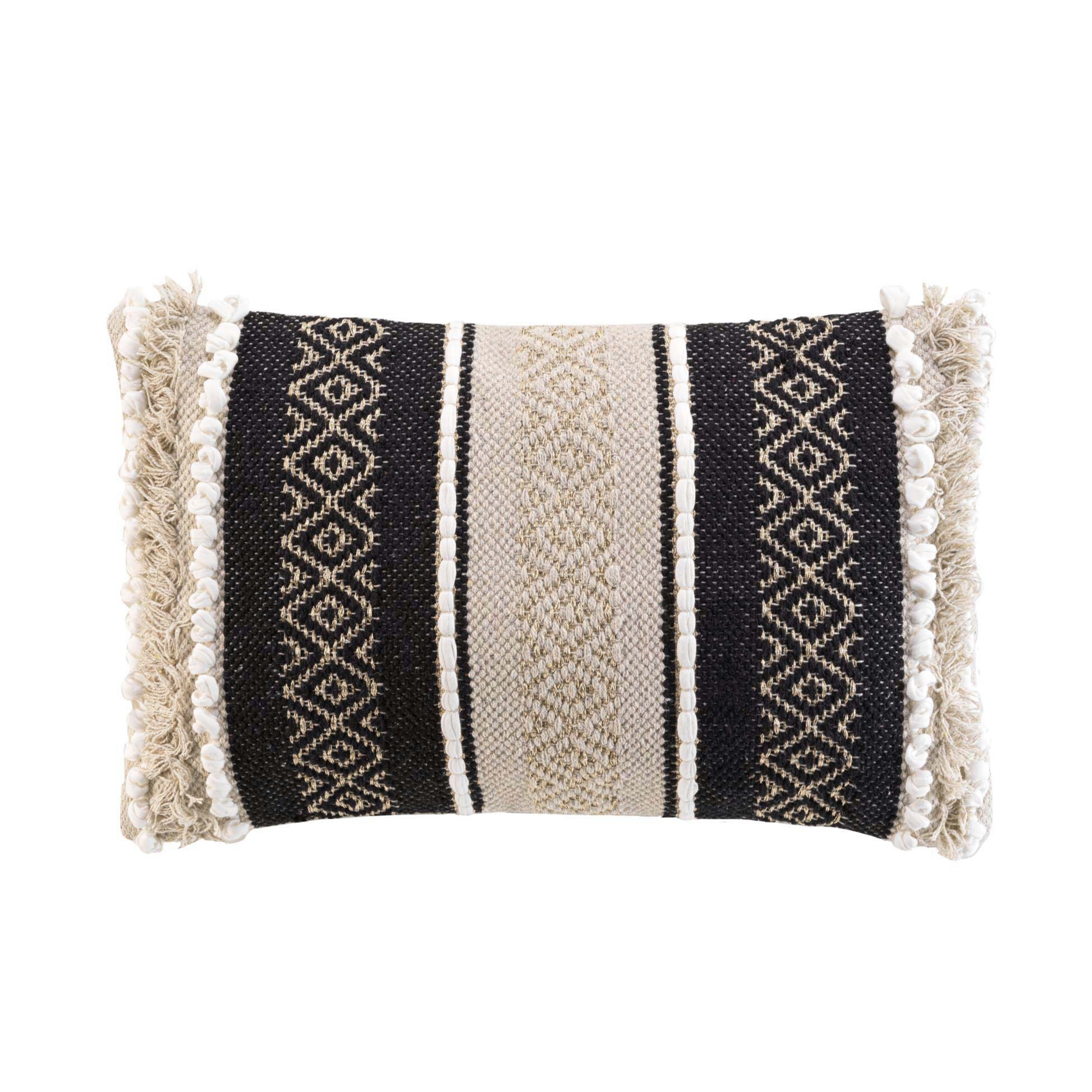 Coussin ethnique avec fils fil textile, DOUCEUR D'INTÉRIEUR