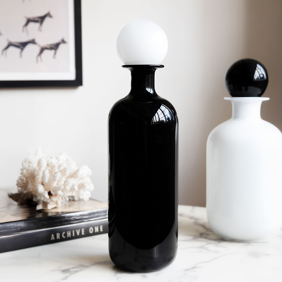 Apothecary Bottle Vase in Black/White, ROCKETT ST GEORGE