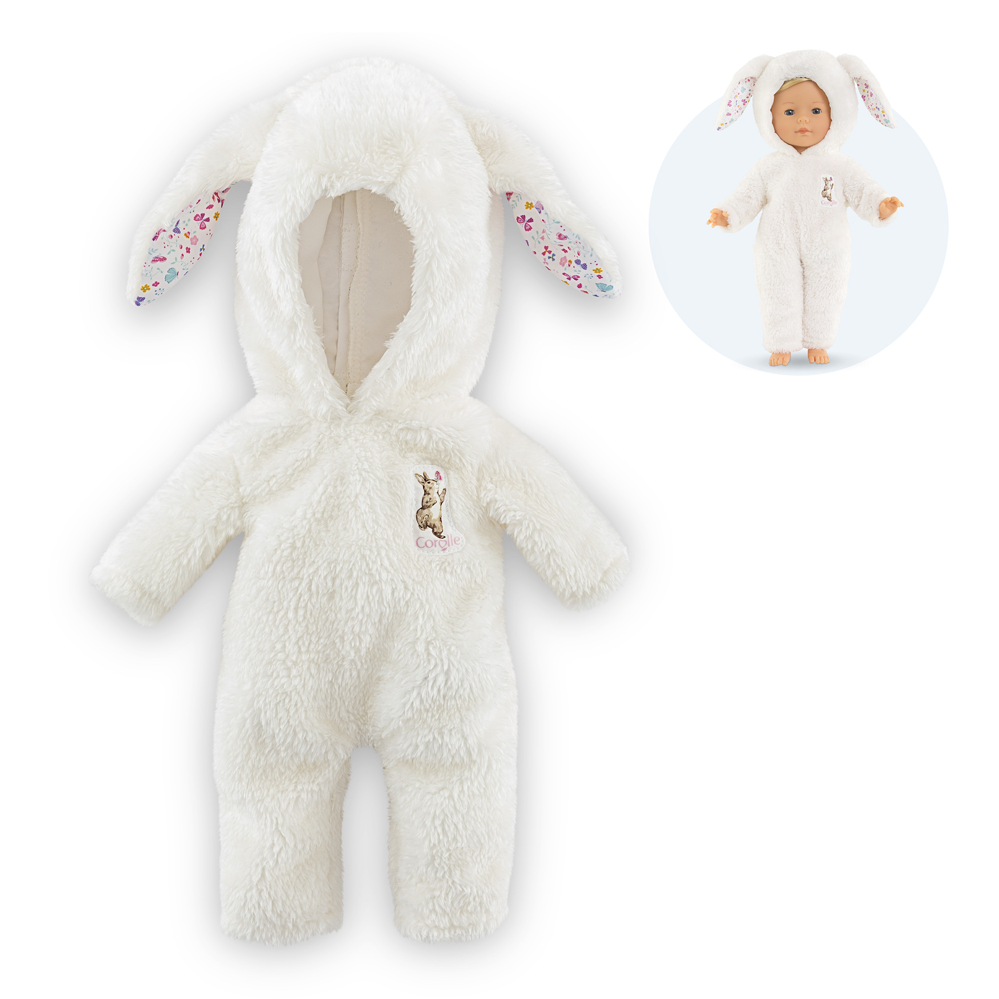 Pyjama Lapin Peluche pour poupée ma Corolle, COROLLE