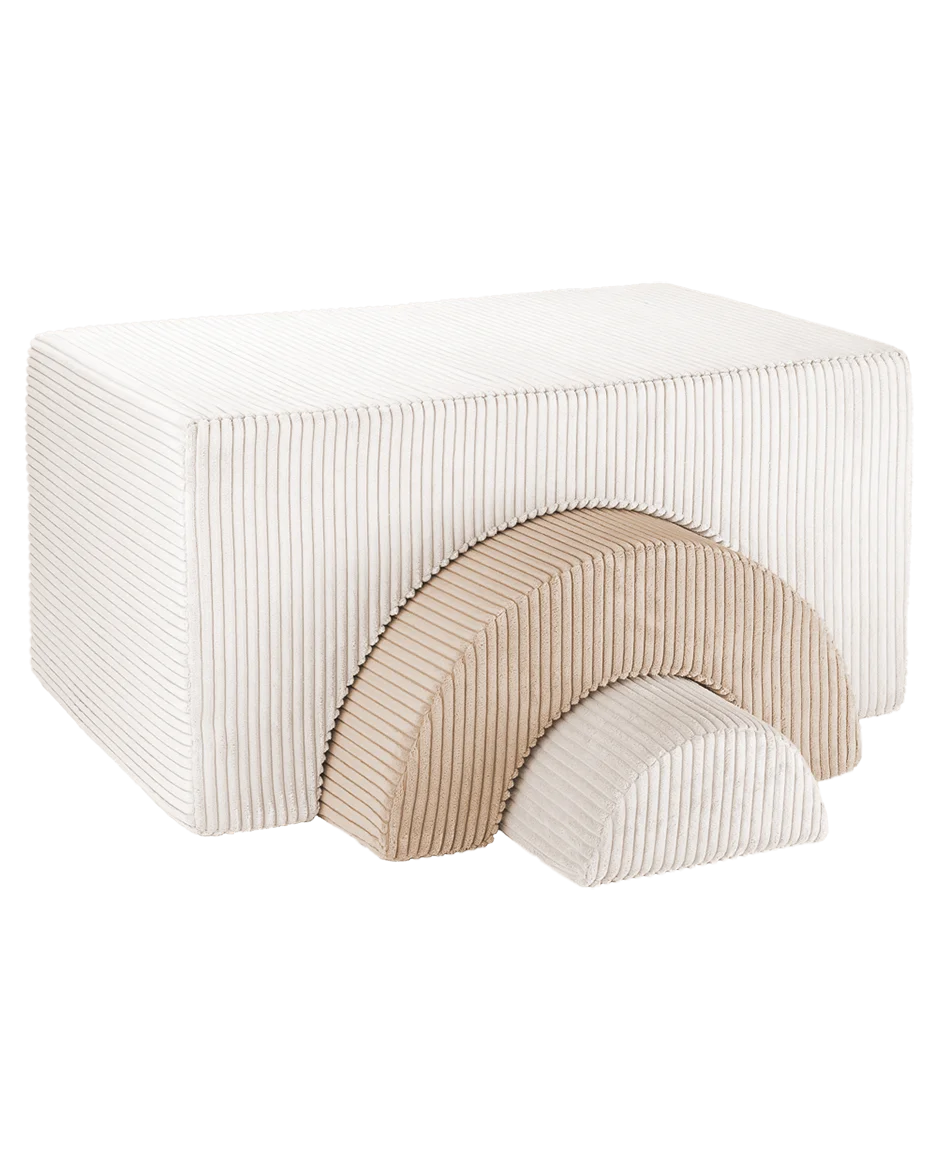 Ensemble de Jeu Enfant - Arc-en-ciel - Pouf Velours Côtelé, WIGIWAMA