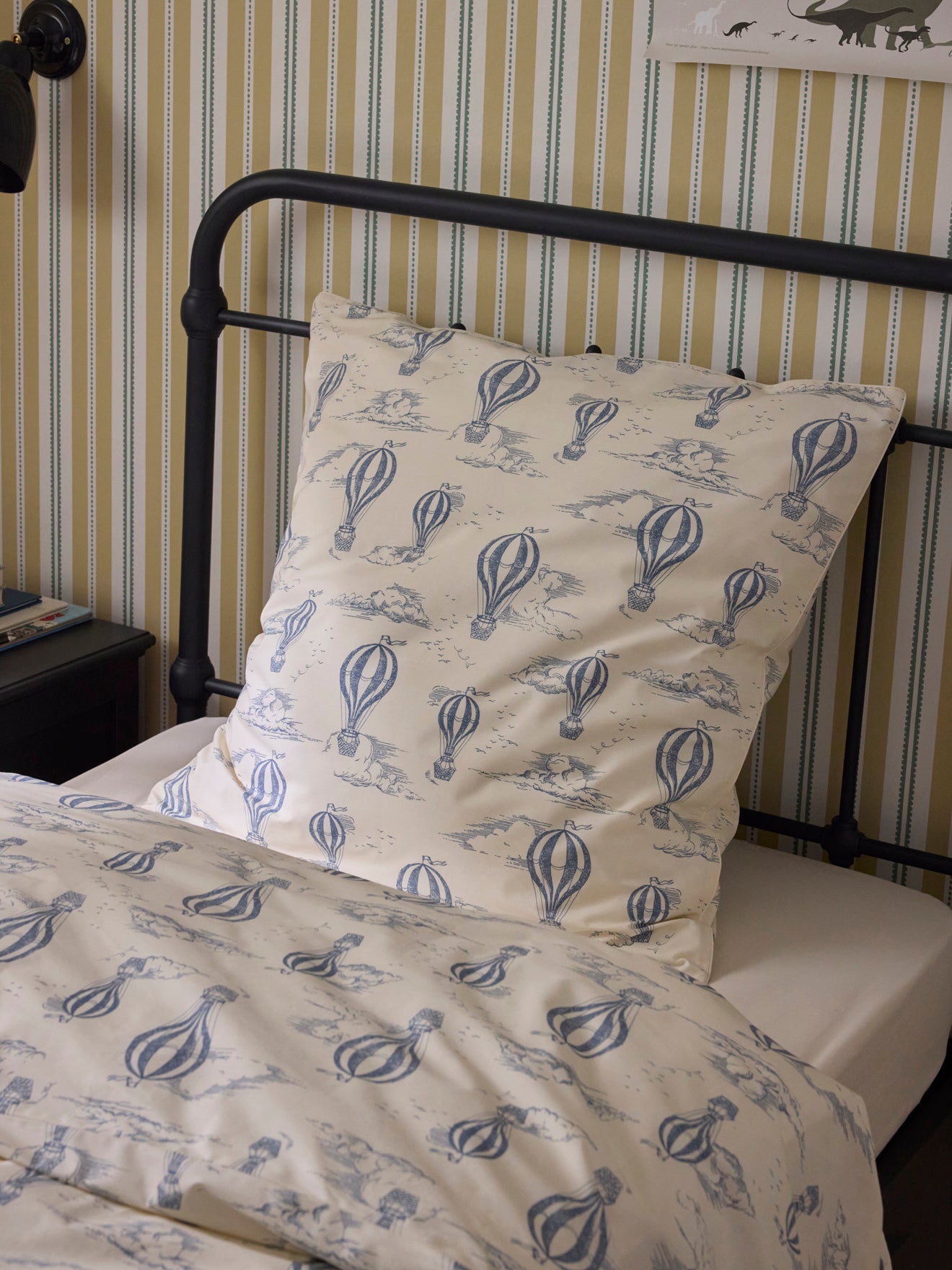 Taie d'oreiller percale de coton "Montgolfière", CYRILLUS