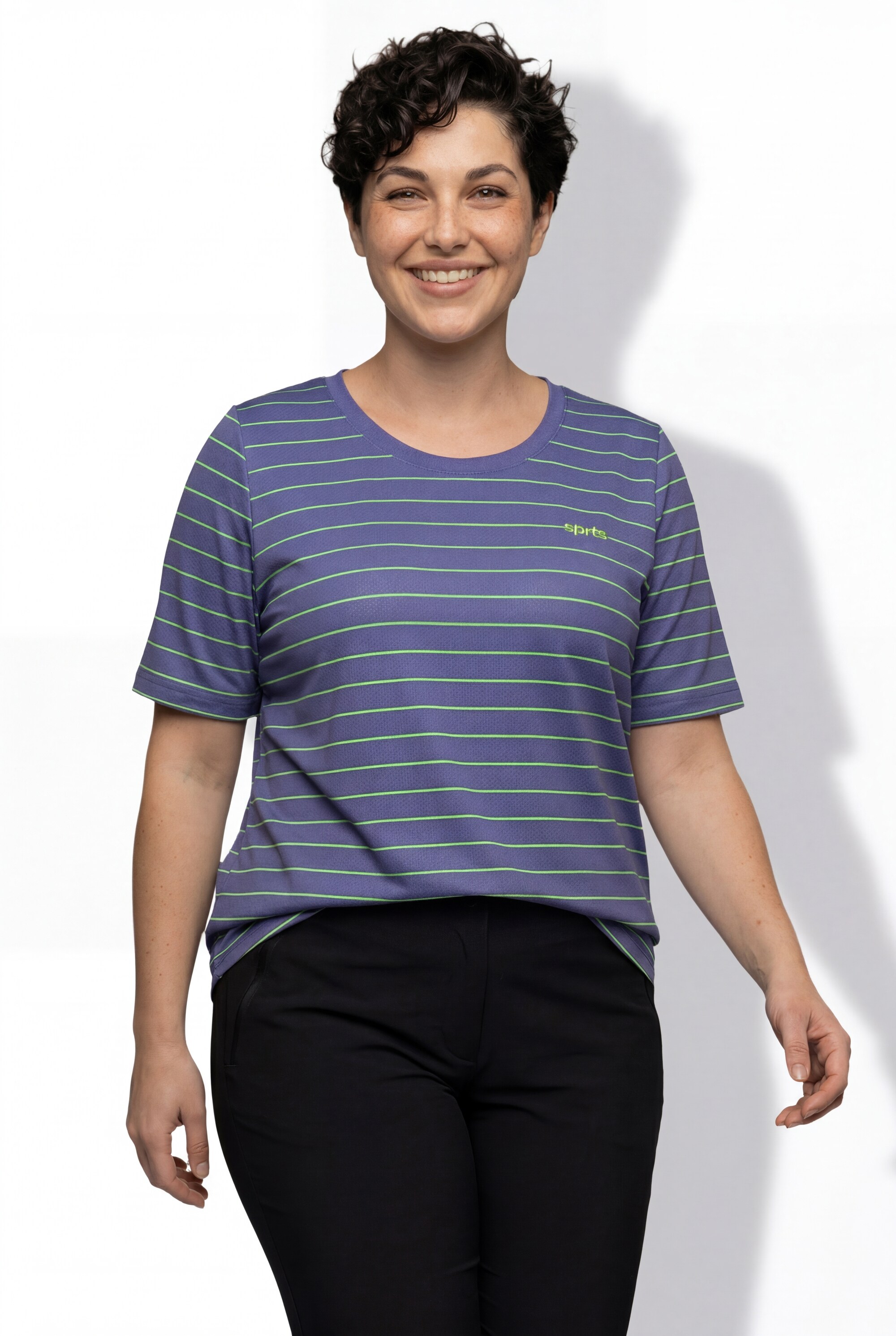T-shirt technique rayé, ULLA POPKEN