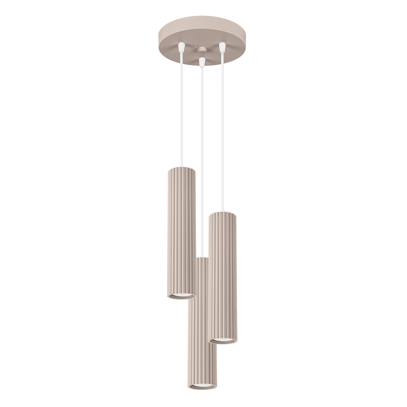 Suspension Aluminium Taupe GU10 3 Karbon, EDEN