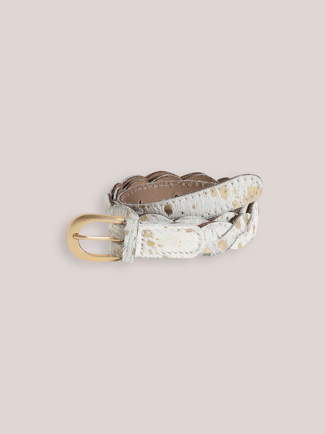 Ceinture tressée en cuir, CYRILLUS