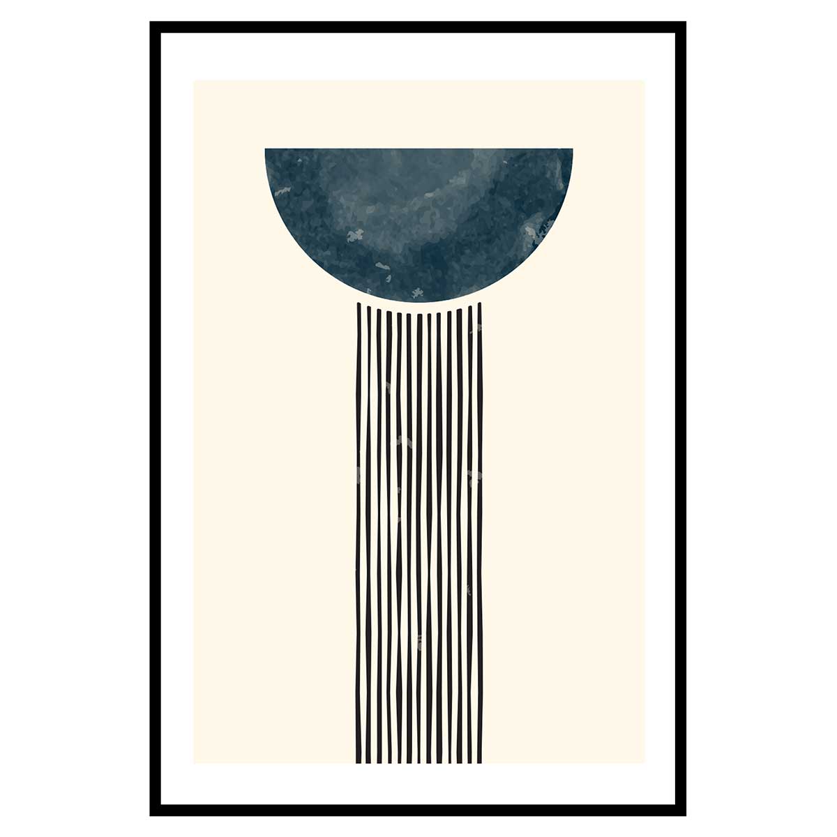 Affiche encadrée cercle abstrait graphique, HEXOA