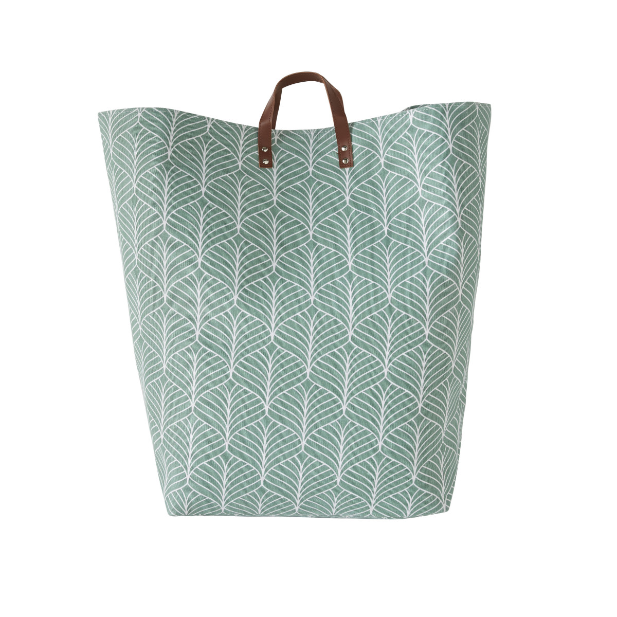 Panier à linge 70L imprimé feuillage YUCCA, GUY LEVASSEUR