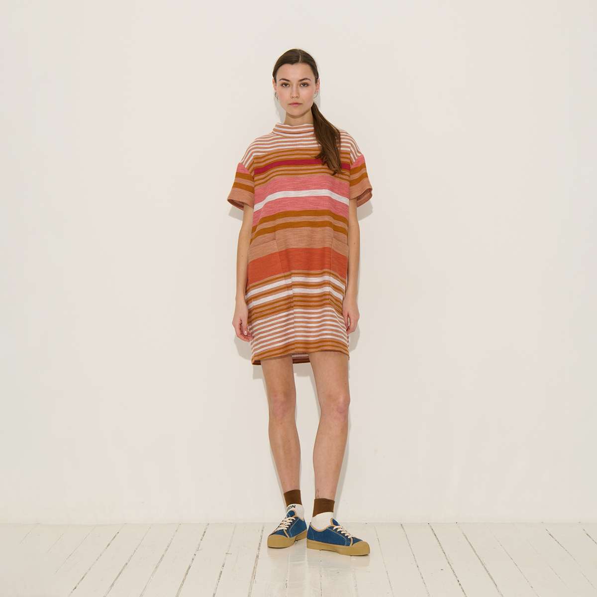Robe droite manches courtes en coton PHYLICIA, BENSIMON