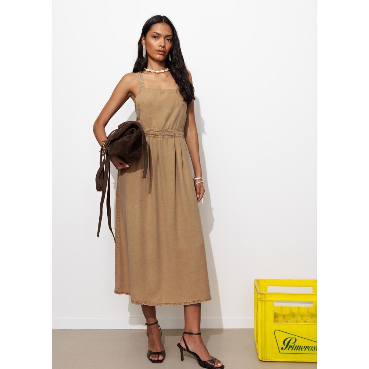 Robe à bretelles en lyocell, PROMOD