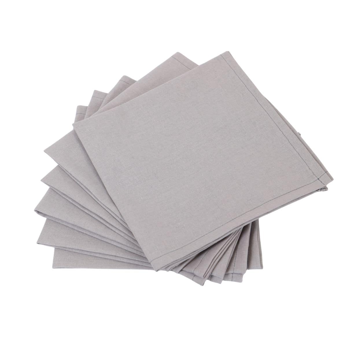 Lot de 6 serviettes de table coton lin METIS, LINANDELLE