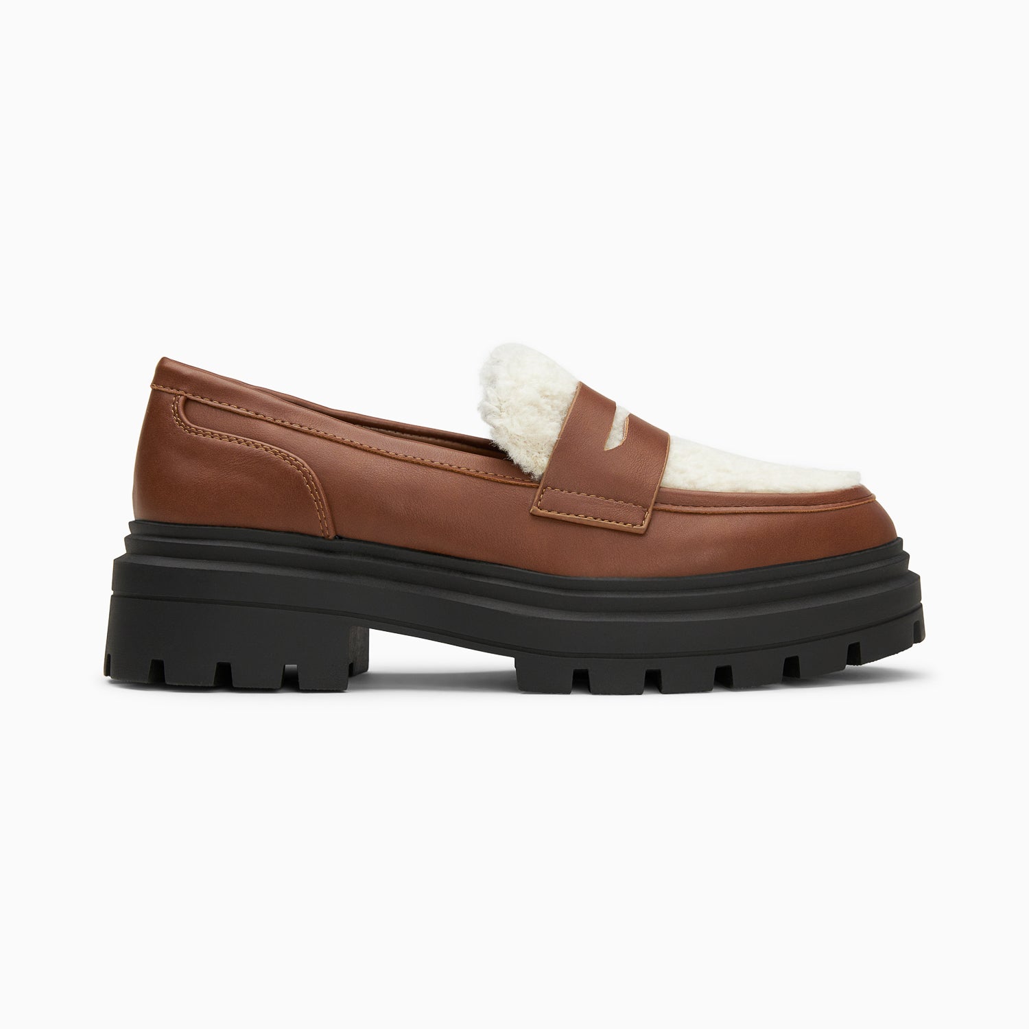 Mocassins Claudine en similicuir et sherpa, VANESSA WU