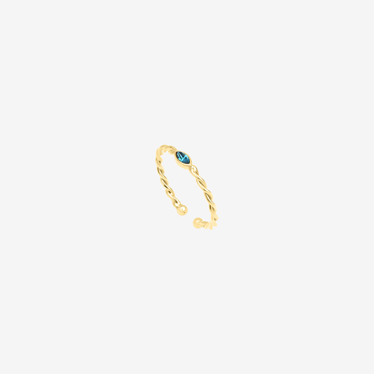 Bague plaqué or - twist, CAROLINE NAJMAN