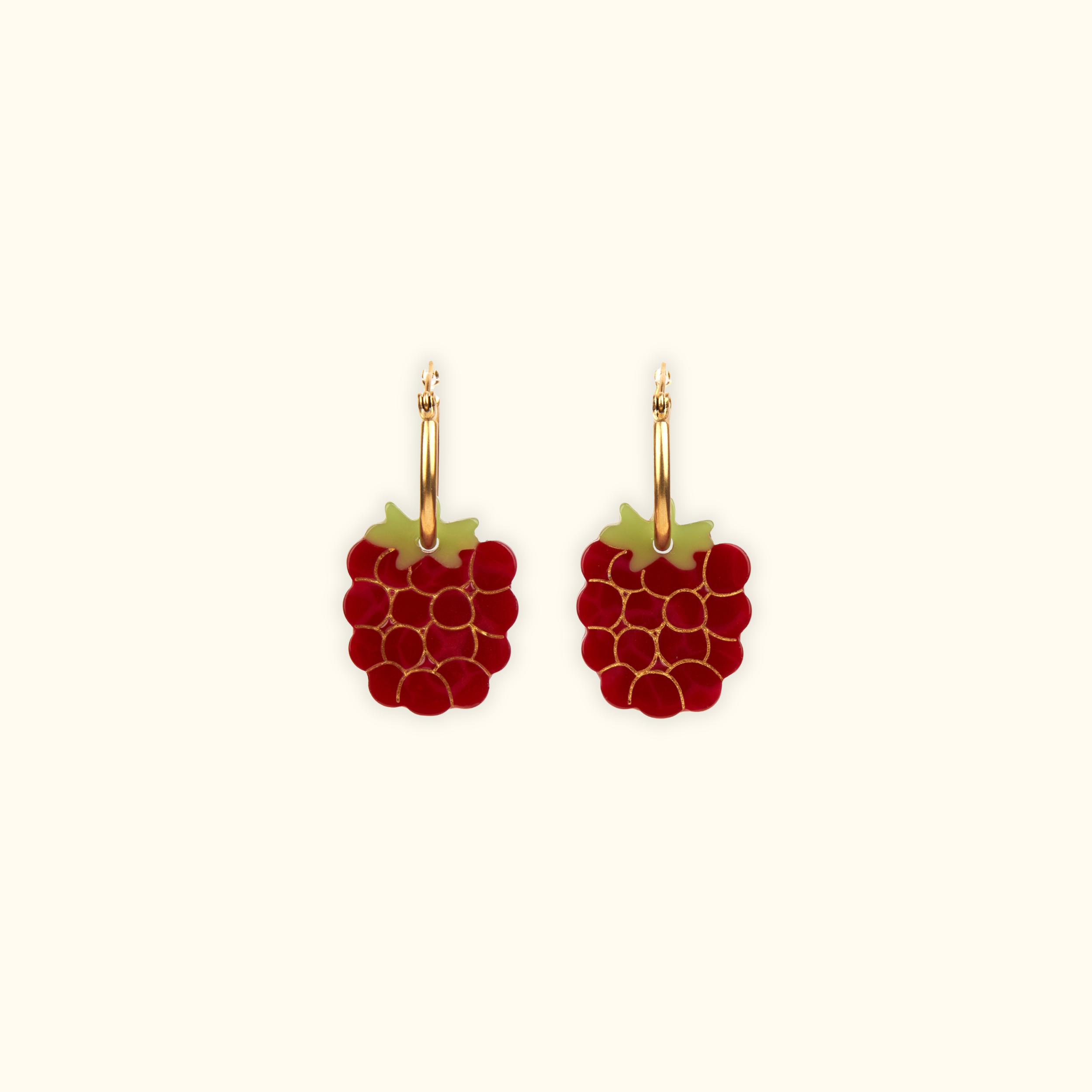 Boucles d'oreilles FRAMBOISE, COUCOU SUZETTE