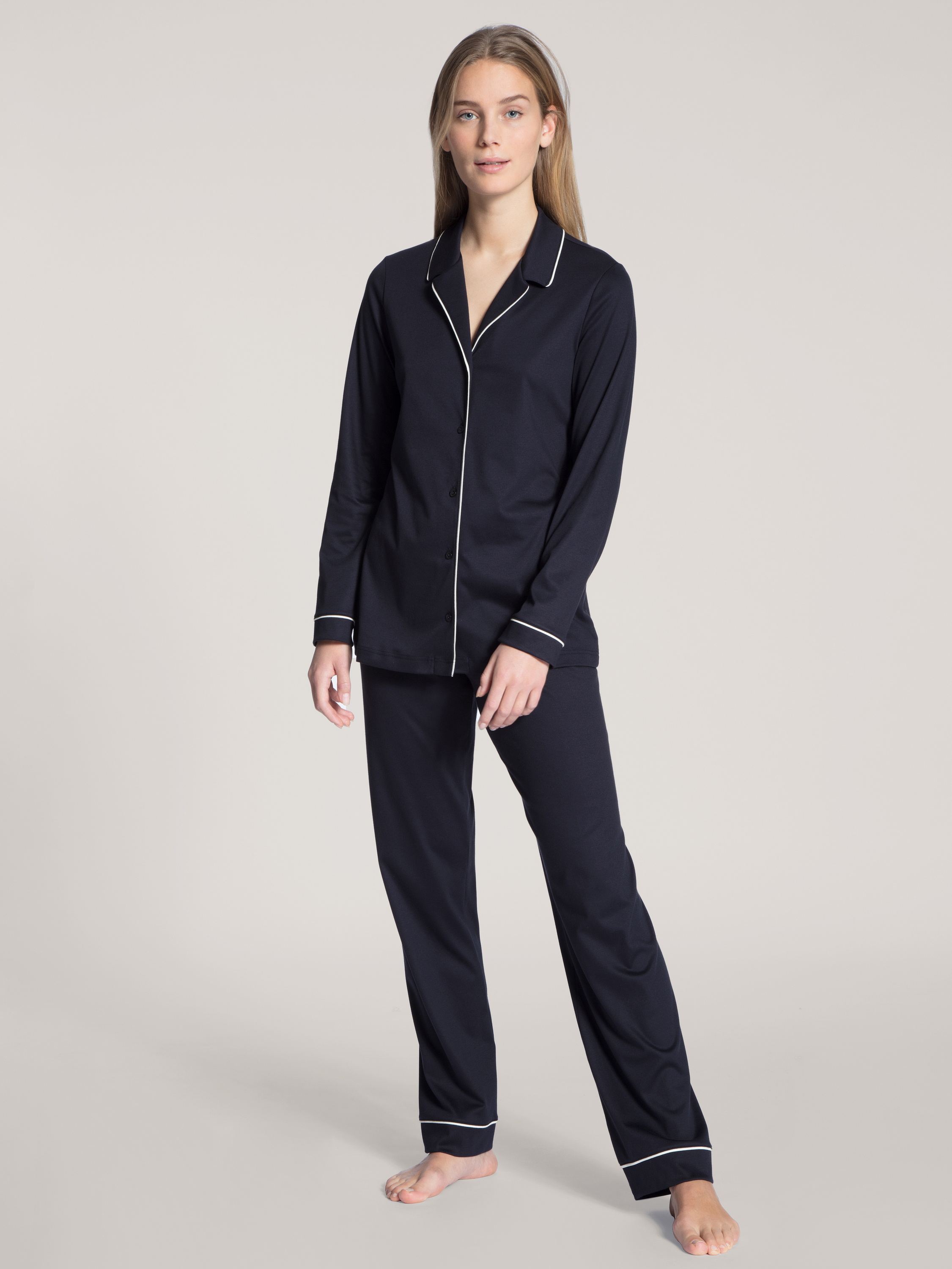Pyjama boutonné sur toute la longueur manches longues Coton NIGHT LOVERS, CALIDA