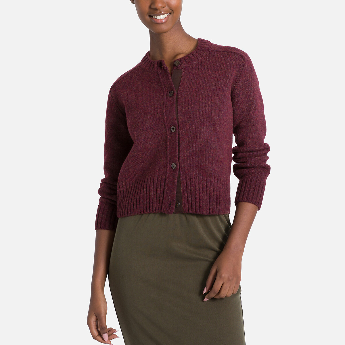 Maroon new arrivals knit cardigan