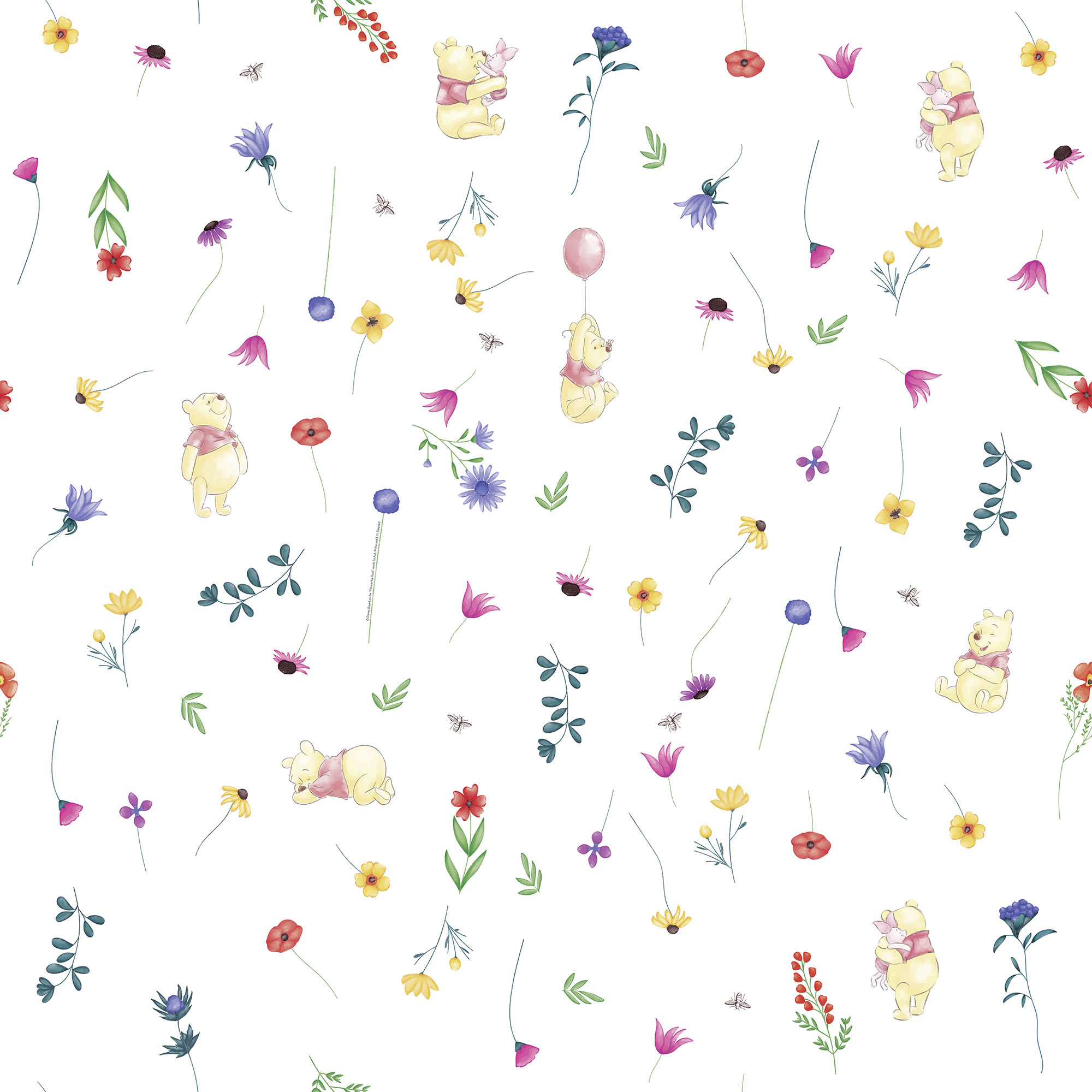 Papier peint Komar - Winnie the Pooh Summer - Rouleau: 53 x 1005 cm, HEXOA