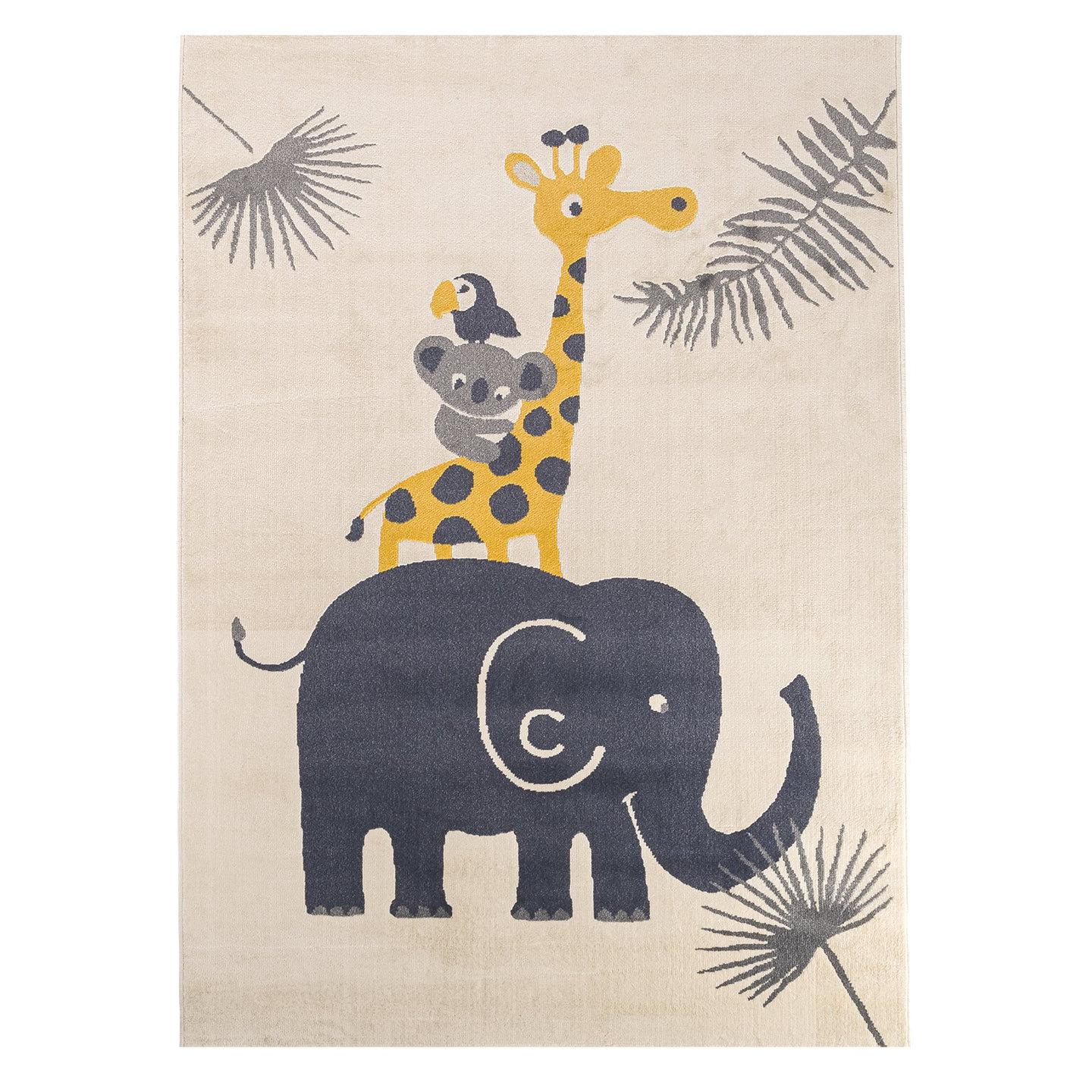 Tapis enfant design et doux à poils ras JUNGLE, AFK LIVING