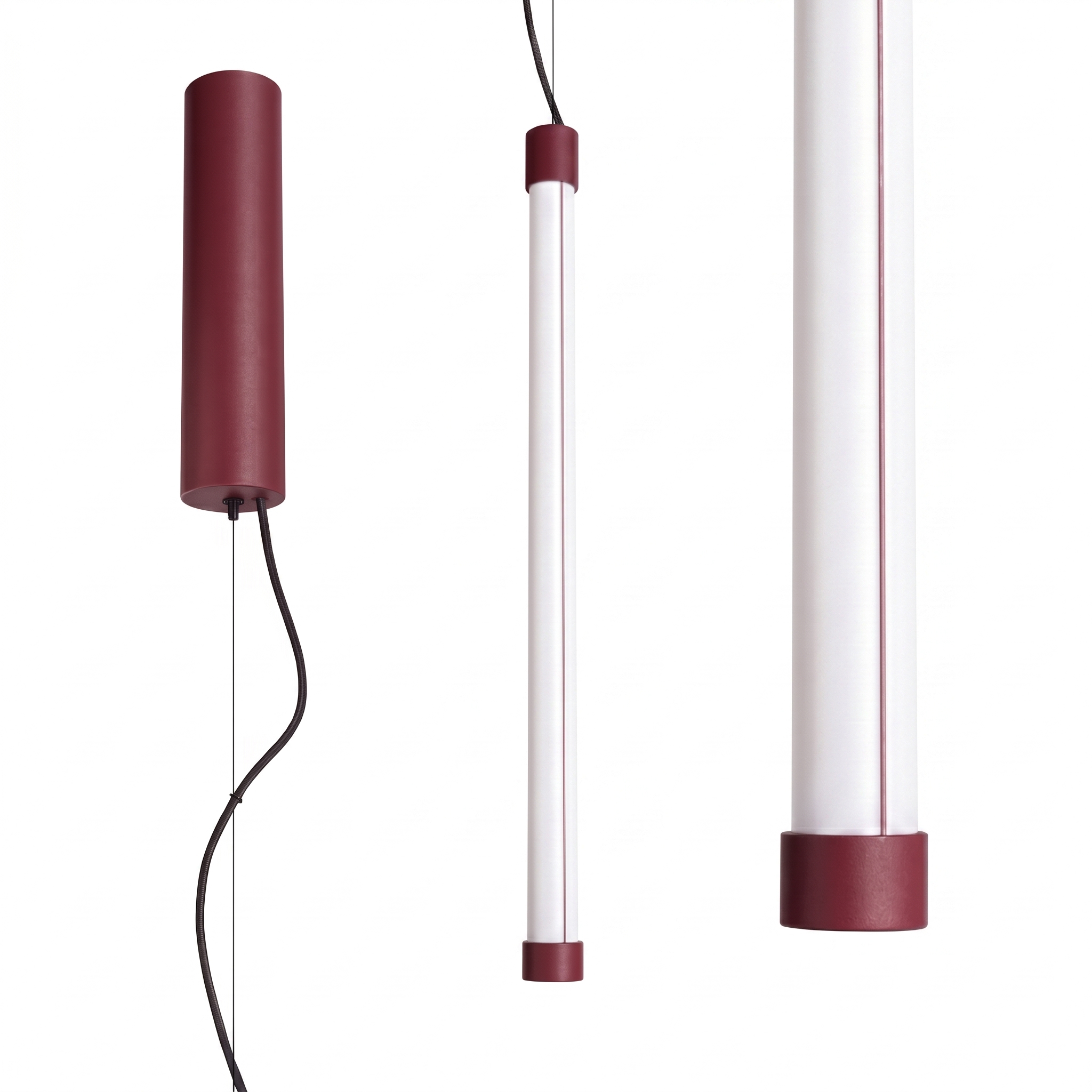 Suspension Acier Bordeaux LED 1 Trang, EDEN