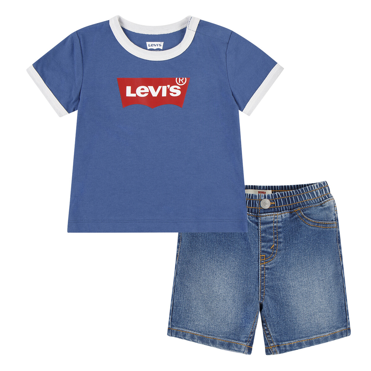 T-Shirt/Shorts Outfit in Cotton Mix
