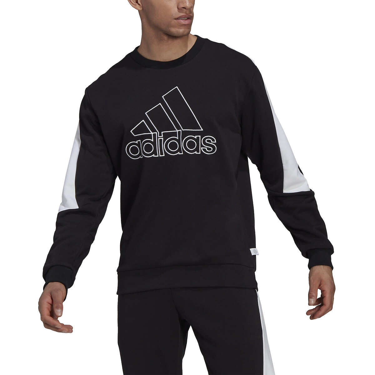 Sudadera con cuello y logo badge of sport negro Adidas | La
