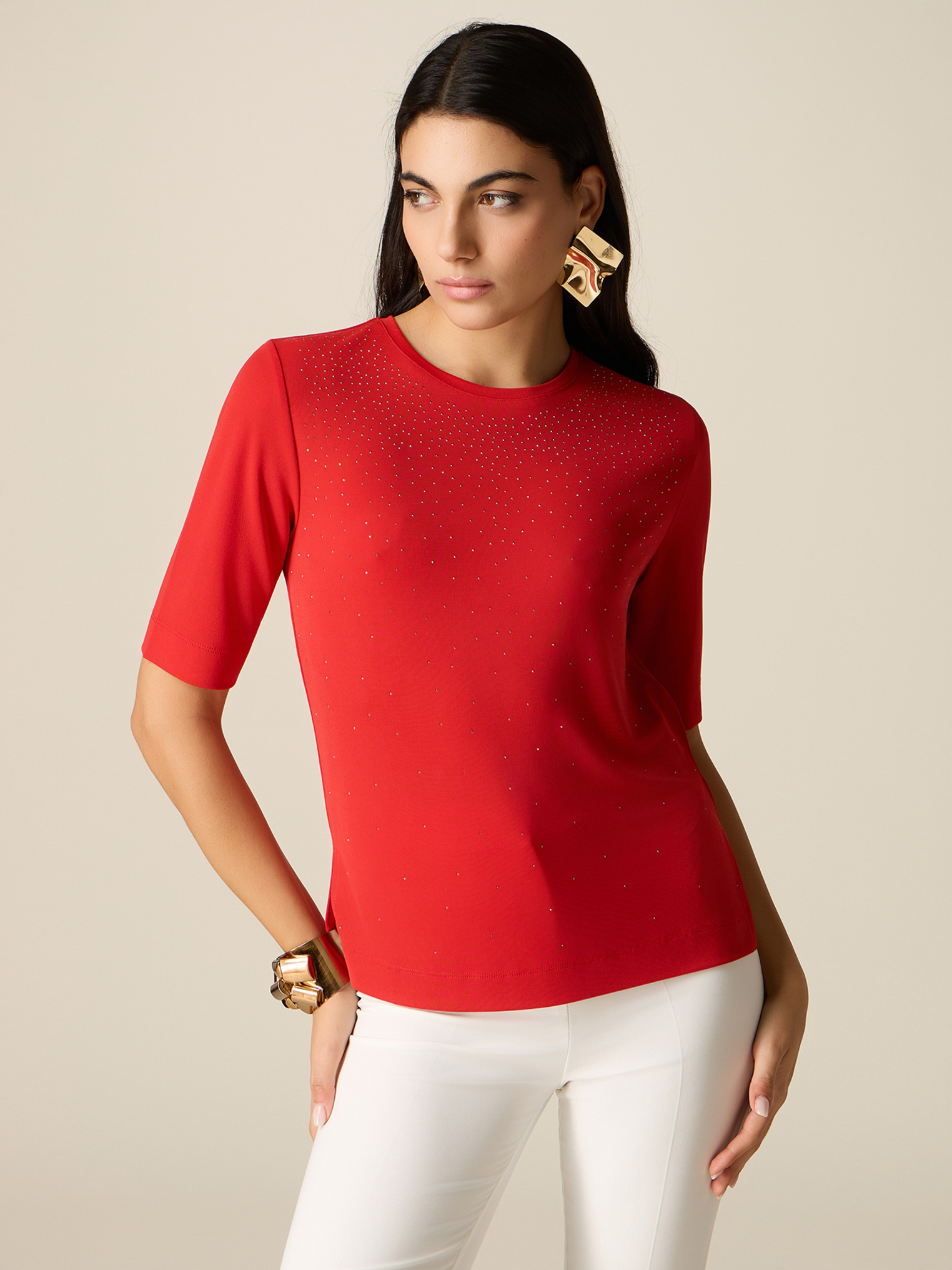 T-shirt avec clous dégradés, OLTRE