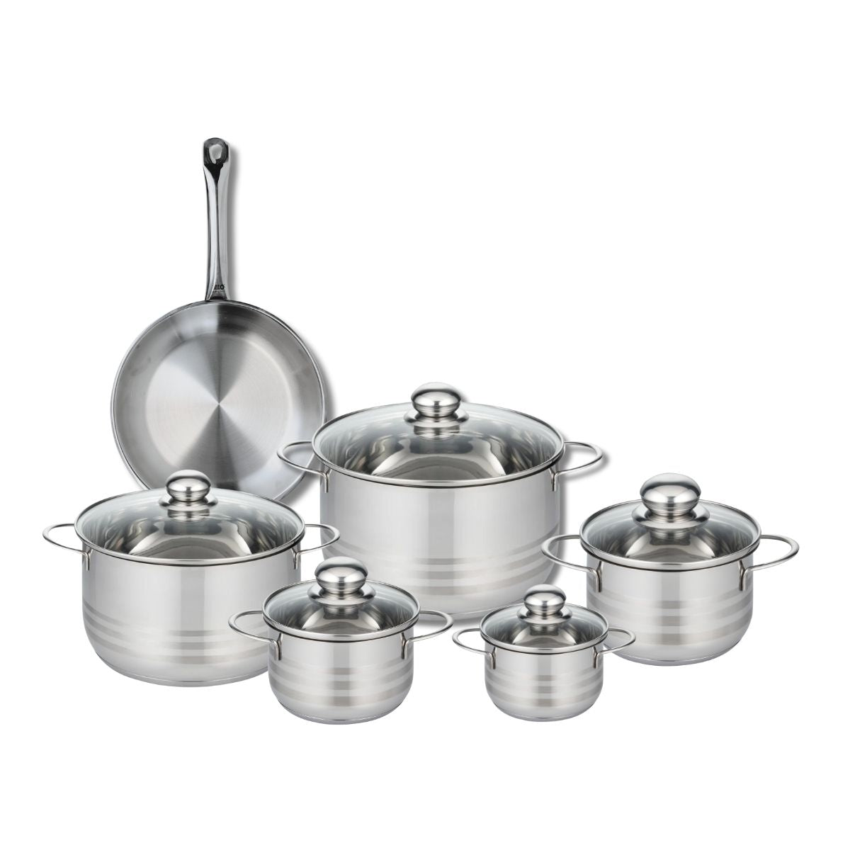 1 poêle 24cm + 5 faitouts 12/14/16/20/24cm PROFI BRILLANT, ELO
