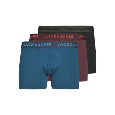 3er-Pack unifarbene Boxerpants, Mikrofaser-Stretch JACK & JONES