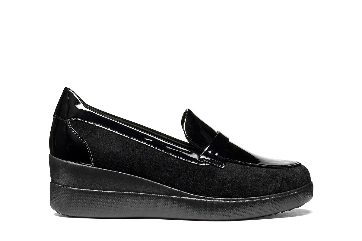 GEOX Mocasines de charol con cuña, STARDUST